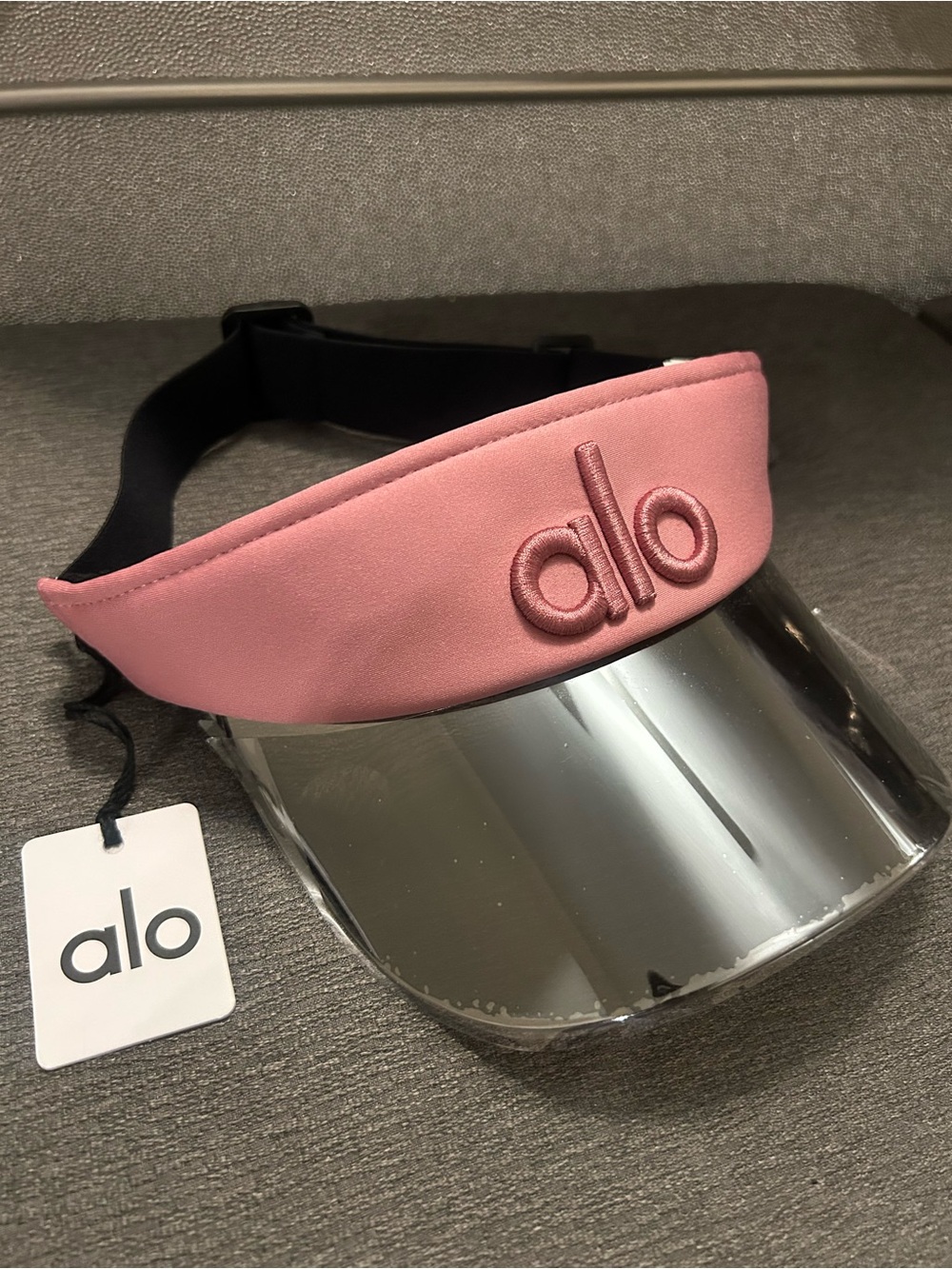 *AUTHENTIC* ALO Yoga Pink Wild Rose Visor with Mirrored Shield